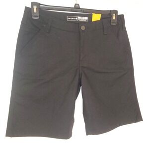 Carhartt Rugged Flex Loose Fit Canvas Work Shorts Womens 10 Black New Workwear
